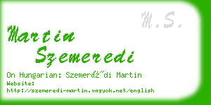 martin szemeredi business card